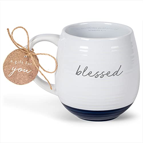 Blessed Scripture Kaffeetasse aus Keramik, strukturiert, klassisch, Weiß, 473 ml von Lighthouse Christian Products