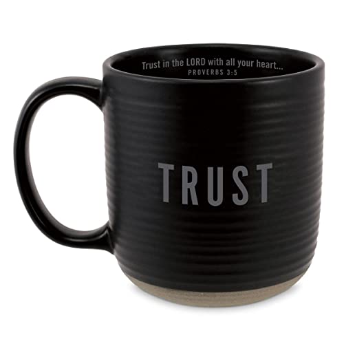 Lighthouse Christian Products Trust Rib Texture Kaffeetasse, 590 ml, Schwarz von Lighthouse Christian Products