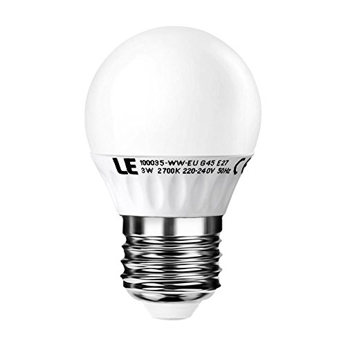 LE E27 LED Lampen, ersetzt 25W Glühbirne, 3W G45 220lm warmweiß 2700K 160° Abstrahlwinkel, LED Birnen, LED Leuchtmittel. von Lighting EVER