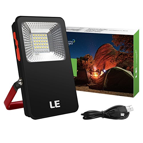 LE LED Campinglampe, Superhell 700 Lumen Wiederaufladbare Suchscheinwerfer mit 5400mAh Powerbank, Magnete & Haken, Dimmbar Notfallleuchte mit 3 Lichtmodi für Stromausfällen, Wandern, Zelt, usw. von Lighting EVER