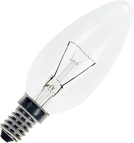 Lighto Glühbirne Kerzenlampe E14 40W Dimmbar | Kerzenbirnen/Kerze Lampe 100 Lumen für Kronleuchter, Wandleuchten, Deckenleuchnten - Ø35mm - 1 Stück von Lighto