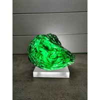 Rohe Neue Oberfläche Andara Kristall Smaragdgrün 2435Gr Mit Sockel Zur Dekoration von Lightofandara