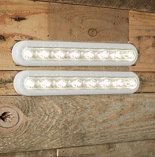 Lights4fun 2er Set LED Touch Leuchtleiste warmweiß Batteriebetrieb 28cm von Lights4fun