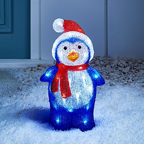 LED Acryl Pinguin Figur 34cm innen und außen Lights4fun von Lights4fun