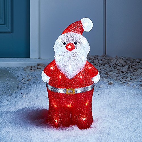 LED Acryl Weihnachtsmann Figur 34cm innen und außen Lights4fun von Lights4fun