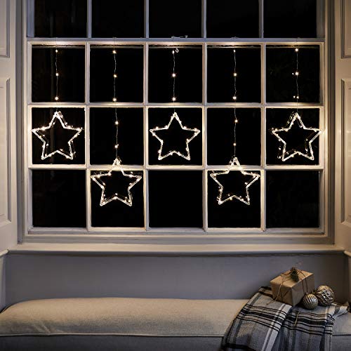 Lights4fun 2m 100er Micro LED Sternenvorhang warmweiß Weihnachtsbeleuchtung mit Timer Weihnachtsdeko Fenster Lights4fun 2m 100er Micro LED Sternenvorhang warmweiß Weihnachtsbeleuchtung mit Timer Weihnachtsdeko Fenster von Lights4fun