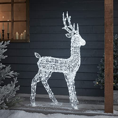 Lights4fun 120cm Swinsty LED Rentier Figur Acryl Weihnachtsfigur Rentier weiß Timer Weihnachtsbeleuchtung Außen und Innen Rentier beleuchtet aussen Lights4fun 120cm Swinsty LED Rentier Figur Acryl Weihnachtsfigur Rentier weiß Timer Weihnachtsbeleuchtung Außen und Innen Rentier beleuchtet aussen von Lights4fun