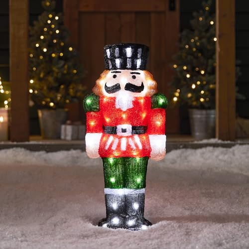 Lights4fun 2er Set 60cm LED Acryl Nussknacker Figur innen und außen Weihnachtsfigur Weihnachtsdeko Weihnachtsbeleuchtung Außen Lights4fun 2er Set 60cm LED Acryl Nussknacker Figur innen und außen Weihnachtsfigur Weihnachtsdeko Weihnachtsbeleuchtung Außen von Lights4fun