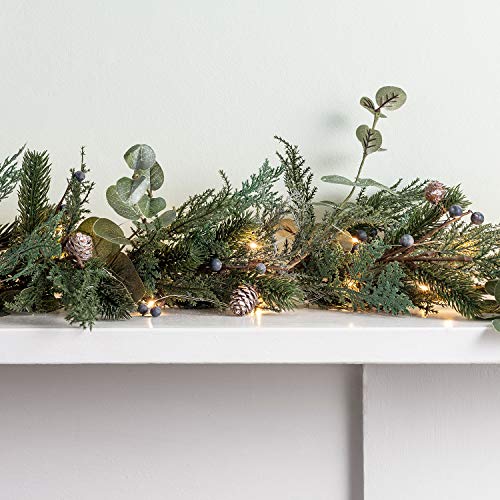 Lights4fun 2m Beeren & Tannenzapfen Weihnachtsgirlande und Mirco LED Lichterkette Timer Weihnachts Deko Lights4fun 2m Beeren & Tannenzapfen Weihnachtsgirlande und Mirco LED Lichterkette Timer Weihnachts Deko von Lights4fun