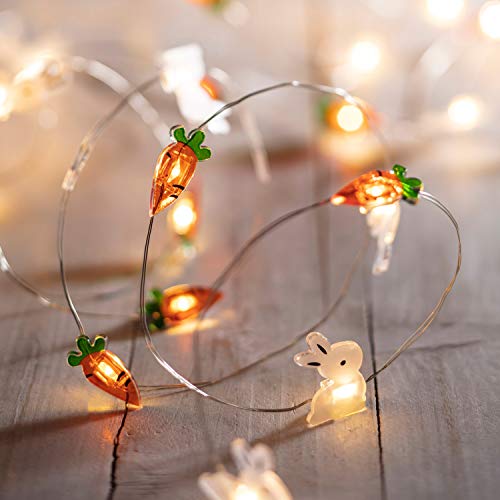 Lights4fun 2x 20er LED Micro Oster Lichterkette warmweiß Timer Batterie Osterdeko Innen Lights4fun 2x 20er LED Micro Oster Lichterkette warmweiß Timer Batterie Osterdeko Innen von Lights4fun