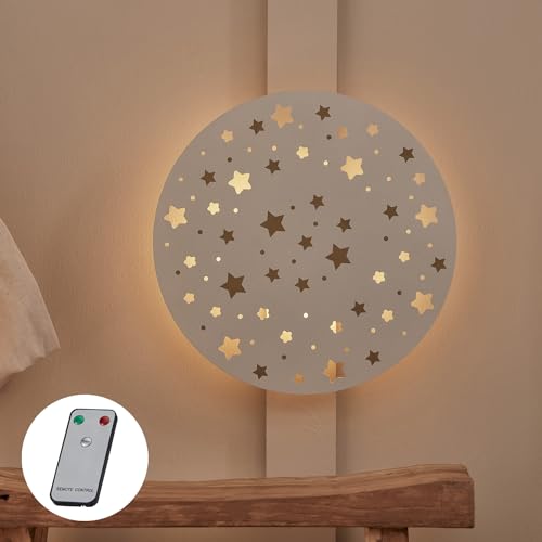 Lights4fun 30cm LED Nachthimmel Nachtlicht Mit Fernbedienung - Aufladbar, Kinderzimmer Deko Wandlampe, Nachtlampe Lights4fun 30cm LED Nachthimmel Nachtlicht Mit Fernbedienung - Aufladbar, Kinderzimmer Deko Wandlampe, Nachtlampe von Lights4fun