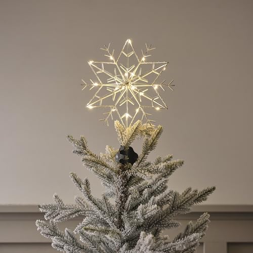 Lights4fun 30cm Micro LED Schneeflocken Christbaumspitze Weihnachtsdeko Batteriebetrieb Weihnachtsbaumspitze Baumspitze Weiß Lights4fun 30cm Micro LED Schneeflocken Christbaumspitze Weihnachtsdeko Batteriebetrieb Weihnachtsbaumspitze Baumspitze Weiß von Lights4fun