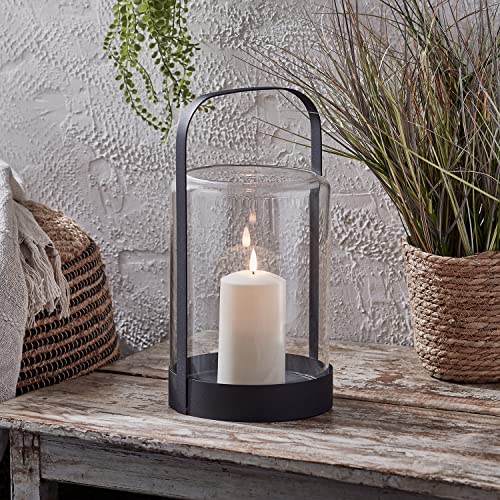 Lights4fun 35cm Metall Laterne Outdoor mit LED Kerze batteriebetrieb Timer Garten Deko Balkon Glasglocke Außen Lights4fun 35cm Metall Laterne Outdoor mit LED Kerze batteriebetrieb Timer Garten Deko Balkon Glasglocke Außen von Lights4fun