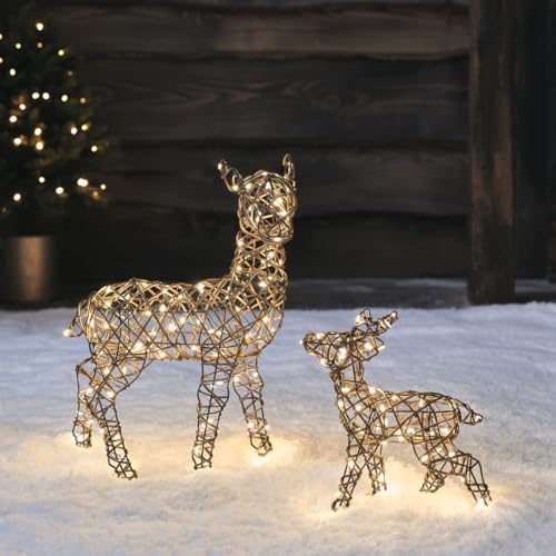 Lights4fun 45cm Studley LED Rattan Mutter und Kind Rentier Figur Timer Weihnachtsbeleuchtung Außen und Innen Weihnachtsfigur Rentier Balkon Deko Lights4fun 45cm Studley LED Rattan Mutter und Kind Rentier Figur Timer Weihnachtsbeleuchtung Außen und Innen Weihnachtsfigur Rentier Balkon Deko von Lights4fun