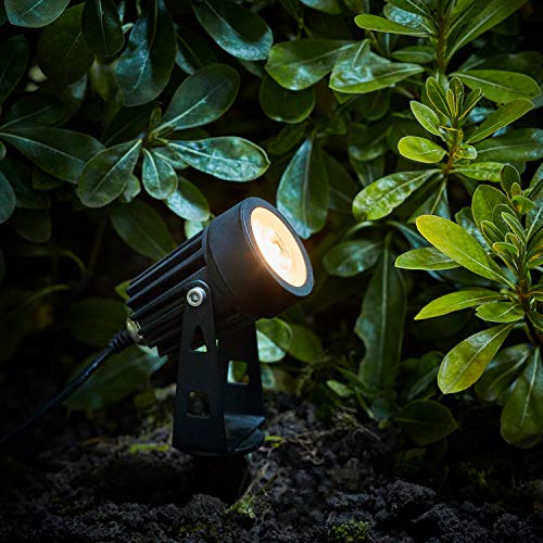 Lights4fun 4er Set Solar Strahler mit Fernbedienung dimmbar und Timer Funktion Solar Gartenleuchten für Außen von Lights4fun