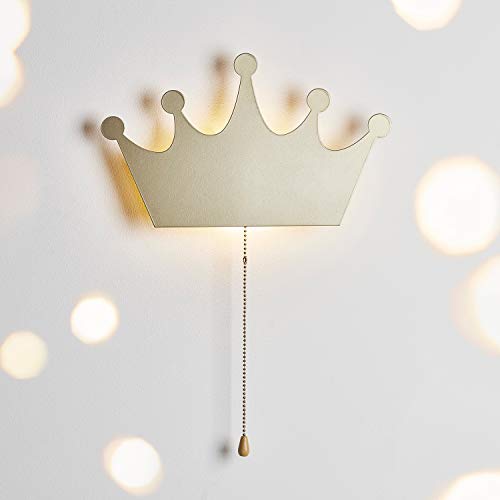 Lights4fun Goldene LED Krone aus Metall Wandleuchte Nachtlicht batteriebetrieben Lights4fun Goldene LED Krone aus Metall Wandleuchte Nachtlicht batteriebetrieben von Lights4fun
