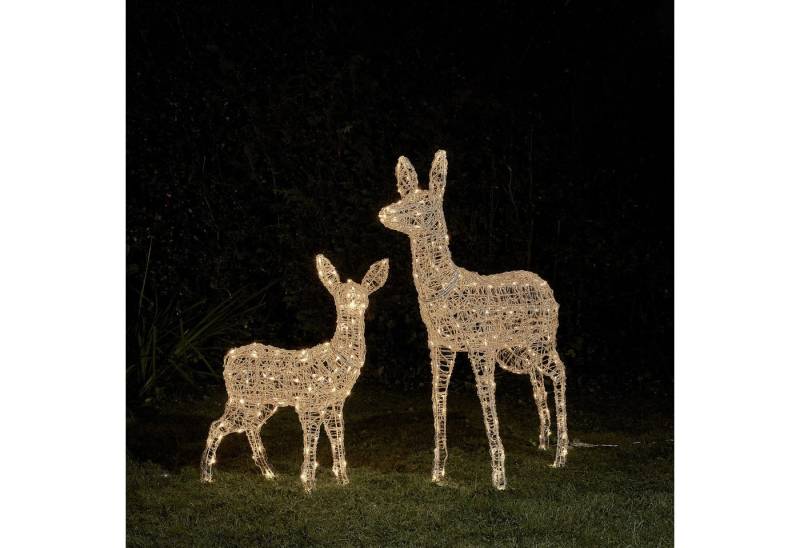 Lights4fun LED-Dekofigur 2er Set batteriebetriebene LED-Rentiere Hirschkuh & Rehkitz L Swinsty Lights4fun LED-Dekofigur 2er Set batteriebetriebene LED-Rentiere Hirschkuh & Rehkitz L Swinsty von Lights4fun