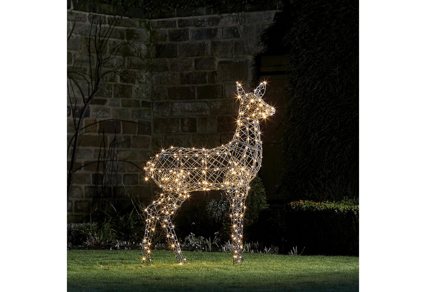 Lights4fun LED-Dekofigur LED-Rentier Hirschkuh XL Harlow Lights4fun LED-Dekofigur LED-Rentier Hirschkuh XL Harlow von Lights4fun