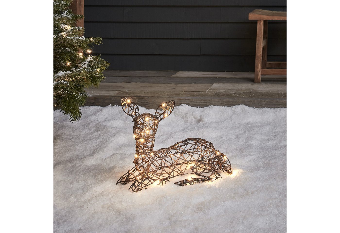 Lights4fun LED-Dekofigur Liegendes LED-Rentier Rehkitz Studley Lights4fun LED-Dekofigur Liegendes LED-Rentier Rehkitz Studley von Lights4fun