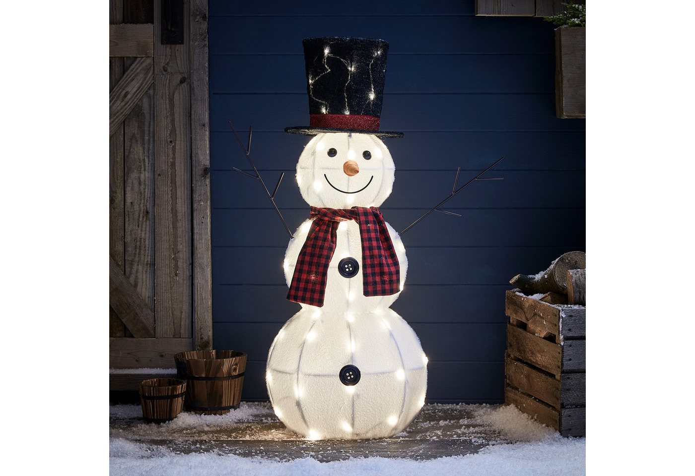 Lights4fun LED-Dekofigur Schneemann LED Weihnachtsfigur Lights4fun LED-Dekofigur Schneemann LED Weihnachtsfigur von Lights4fun