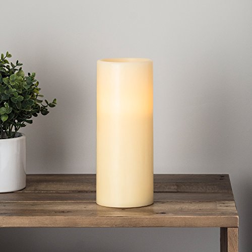 Lights4fun LED Echtwachskerze Klassisch batteriebetrieben 25 cm Timer Batteriebetrieben Deko Wohnzimmer flackernde Flamme Stumpenkerzen Elektrisch mit Timerfunktion von Lights4fun