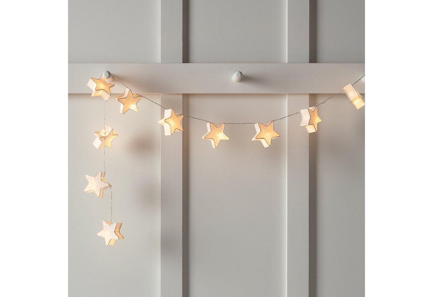 Lights4fun LED-Lichterkette 10er LED Papier Stern Lichterkette Batterie Lights4fun LED-Lichterkette 10er LED Papier Stern Lichterkette Batterie von Lights4fun
