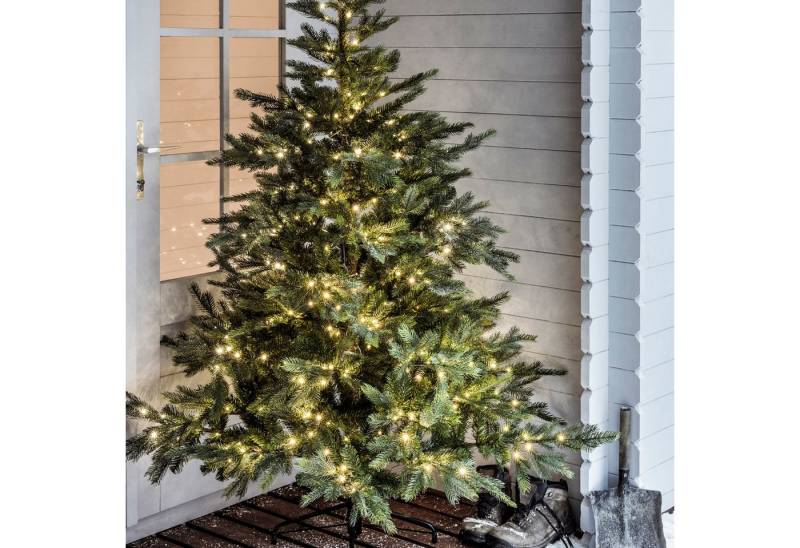 Lights4fun LED-Lichterkette 200er LED Batterie Außenlichterkette warmweiß grünes Kabel Lights4fun LED-Lichterkette 200er LED Batterie Außenlichterkette warmweiß grünes Kabel von Lights4fun