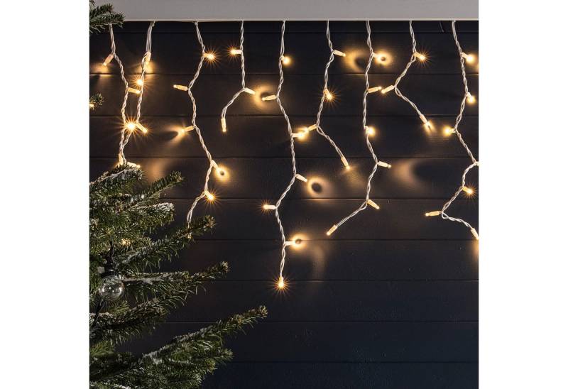 Lights4fun LED-Lichterkette Pro Connect 2m 100er LED Eiszpafen Lichterkette warmweiß koppelbar wei von Lights4fun