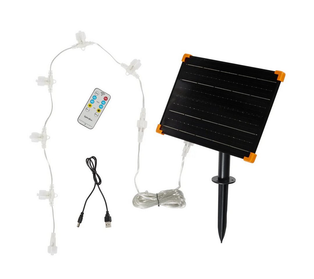 Lights4fun LED-Lichterkette Solar Panel für 24V LED Rentiere von Lights4fun