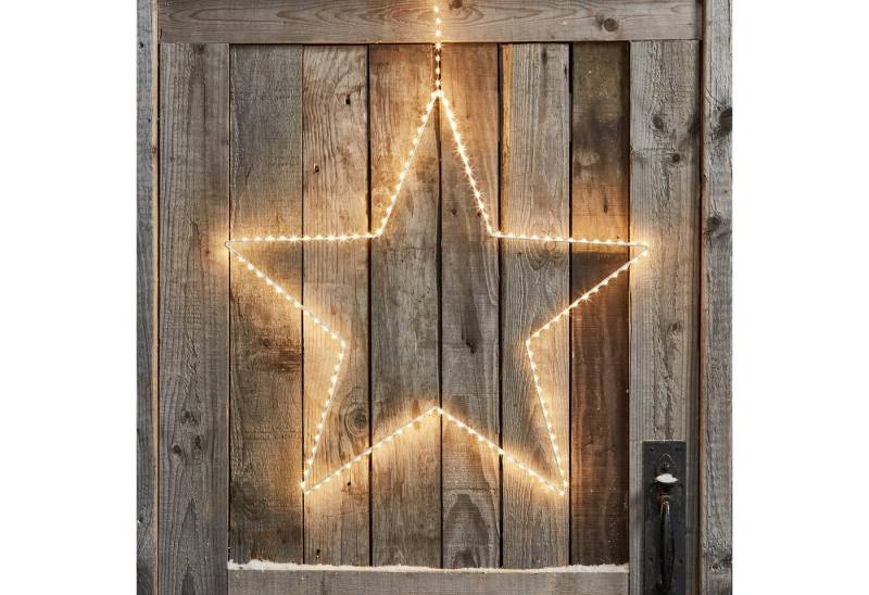 Lights4fun LED-Stern für außen 58cm LED Stern Weihnachtsbeleuchtung außen von Lights4fun