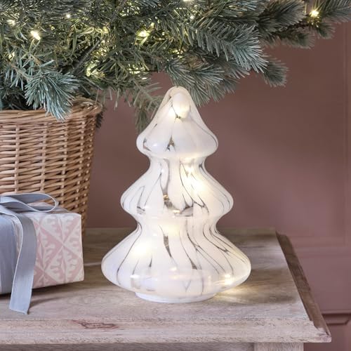 Lights4fun LED Weihnachtsbaum Glas Mini Tannenbaum warmweiß Batterie Christbaum Glas Weihnachtsdeko Weiß Lights4fun LED Weihnachtsbaum Glas Mini Tannenbaum warmweiß Batterie Christbaum Glas Weihnachtsdeko Weiß von Lights4fun