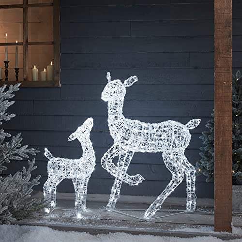 Lights4fun Swinsty LED Rentier Acryl REH und Rehkitz 90cm & 60cm weiß Weihnachtsfigur Rentier Timer Weihnachtsbeleuchtung Außen Innen Rentier Beleuchtet aussen Lights4fun Swinsty LED Rentier Acryl REH und Rehkitz 90cm & 60cm weiß Weihnachtsfigur Rentier Timer Weihnachtsbeleuchtung Außen Innen Rentier Beleuchtet aussen von Lights4fun