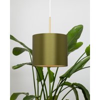 Avocado-Satin-Seidenvergoldung-Lampenschirm Avocado-Satin-Seidenvergoldung-Lampenschirm von LightsOfLondon