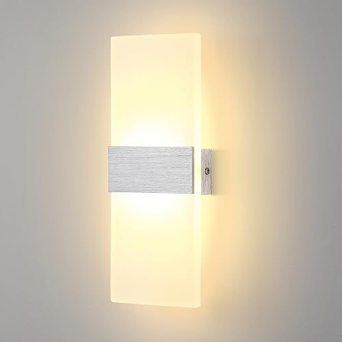 Lightsjoy 12W LED Wandleuchte Innen Moderne Wandlampen Up and Down Wandbeleuchtung Flurlampe Wand 3000K Wand Lampen Innenbereich für Schlafzimmer Korridor Wohnzimmer Treppe Küche Warmweiß von Lightsjoy