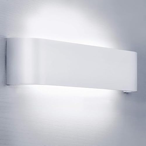 Lightsjoy 18W 40CM Wandlampe Innen LED Wandleuchte Weiß Up and Down Moderne Wandbeleuchtung Wandlicht Belechtung Flurlampe Flur für Schlafzimmer Korridor Wohnzimmer Treppe usw Kaltweiss von Lightsjoy
