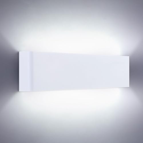 Lightsjoy 18W 40CM Wandleuchte Innen Moderne Wandlampe Weiss Up and Down Licht IP44 Flurlampe Flur Belechtung für Schlafzimmer Korridor Wohnzimmer Treppe usw Kaltweiss von Lightsjoy