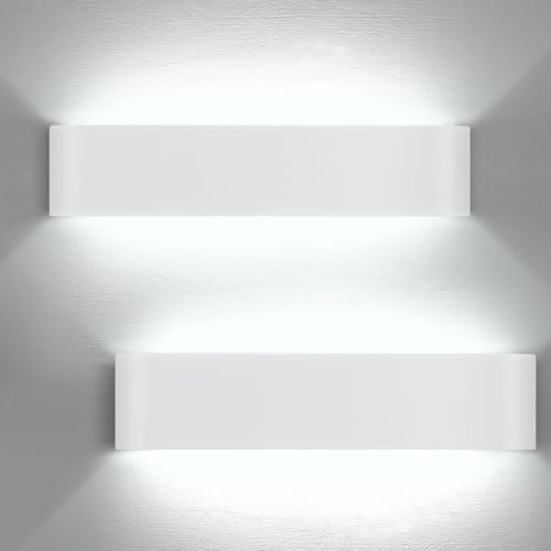 Lightsjoy 2er 18W 40CM Wandlampen Innen LED Wandleuchte Weiß Up and Down Moderne Wandbeleuchtung Wandlicht Belechtung Flurlampe Flur für Schlafzimmer Korridor Wohnzimmer Treppe usw Kaltweiss Lightsjoy 2er 18W 40CM Wandlampen Innen LED Wandleuchte Weiß Up and Down Moderne Wandbeleuchtung Wandlicht Belechtung Flurlampe Flur für Schlafzimmer Korridor Wohnzimmer Treppe usw Kaltweiss von Lightsjoy