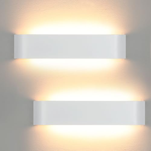 Lightsjoy 2er 18W 40CM Wandleuchte Innen LED Wandlampe Weiss Up and Down Moderne Wandbeleuchtung Wandlicht Belechtung Flurlampe Flur für Schlafzimmer Korridor Wohnzimmer Treppe usw Warmweiss Lightsjoy 2er 18W 40CM Wandleuchte Innen LED Wandlampe Weiss Up and Down Moderne Wandbeleuchtung Wandlicht Belechtung Flurlampe Flur für Schlafzimmer Korridor Wohnzimmer Treppe usw Warmweiss von Lightsjoy