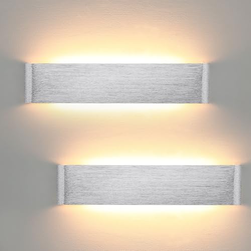 Lightsjoy 2er LED Wandlampe Innen 18W 40CM Wandleuchten Silber Up and Down Moderne Wandbeleuchtung Wandlicht Belechtung Flurlampe Flur für Schlafzimmer Korridor Wohnzimmer Treppe usw Warmweiss Lightsjoy 2er LED Wandlampe Innen 18W 40CM Wandleuchten Silber Up and Down Moderne Wandbeleuchtung Wandlicht Belechtung Flurlampe Flur für Schlafzimmer Korridor Wohnzimmer Treppe usw Warmweiss von Lightsjoy