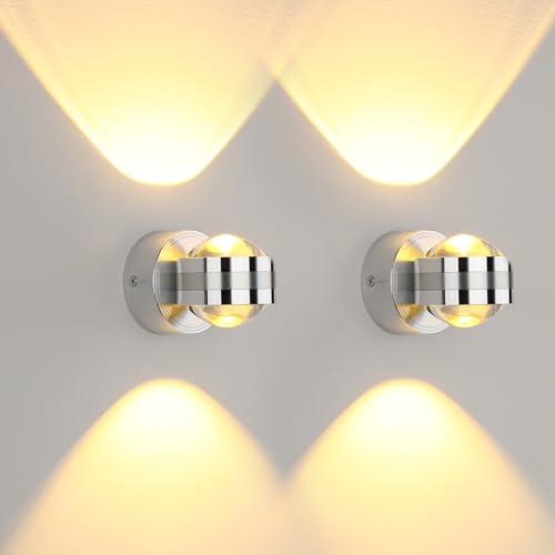 Lightsjoy 2er Moderne LED Wandleuchte Innen Aluminium kreative Wandlampe Minimalistische Kulisse LED Wandspot Wandstrahler Flur Flurlampe Schlafzimmerlampe Wohnzimmer warmes Weiß Lightsjoy 2er Moderne LED Wandleuchte Innen Aluminium kreative Wandlampe Minimalistische Kulisse LED Wandspot Wandstrahler Flur Flurlampe Schlafzimmerlampe Wohnzimmer warmes Weiß von Lightsjoy