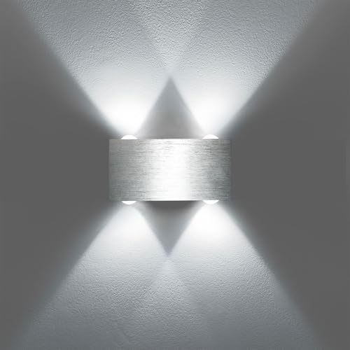 Lightsjoy LED Wandlampe Innen Modern Wandleuchten Silber Up and Down Wandbeleuchtung Aluminium Wandlicht Belechtung Flurlampe Flur für Schlafzimmer Korridor Wohnzimmer Treppe usw Kaltweiss Lightsjoy LED Wandlampe Innen Modern Wandleuchten Silber Up and Down Wandbeleuchtung Aluminium Wandlicht Belechtung Flurlampe Flur für Schlafzimmer Korridor Wohnzimmer Treppe usw Kaltweiss von Lightsjoy