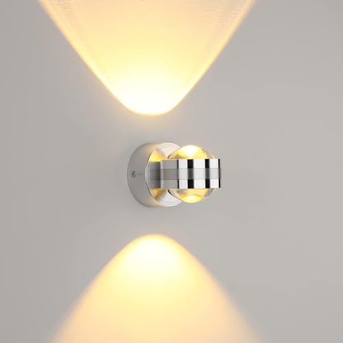 Lightsjoy Moderne LED Wandleuchte Innen Aluminium kreative Wandlampe Minimalistische Kulisse LED Wandspot Wandstrahler Flur Flurlampe Schlafzimmerlampe Wohnzimmer warmes Weiß von Lightsjoy