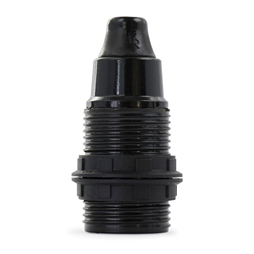 10x Stück - E14 Retro Lampenfassung aus Bakelit, Fassung Gewindemantel schwarz mit Klemmnippel von Lightstock