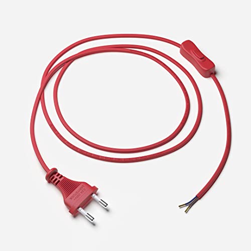 10x - Lightstock RED Line - Zuleitung mit Euro-Stecker und Schalter, 150cm, 2x0,5mm² von Lightstock