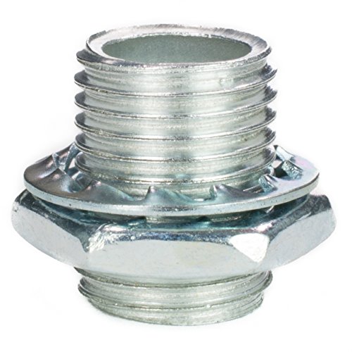 Gewinderohr M10x1, Länge 15mm, verzinkt - inkl. Sechskantmutter u. Sicherungsscheibe | Gewinderöhrchen für Lampe - 20 Stück von Lightstock