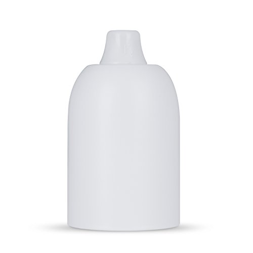 Lampenfassung E27 & Fassungshülse Metall - Weiß, inkl. Zugentlastung Kunststoff von Lightstock