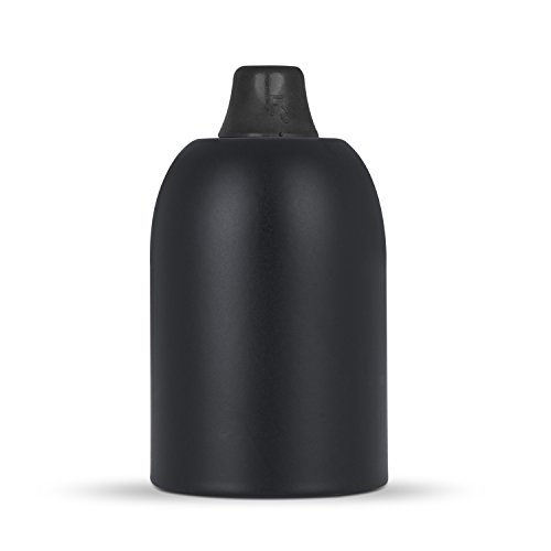 Lampenfassung E27 & Fassungshülse Metall - schwarz, inkl. Zugentlastung Kunststoff von Lightstock