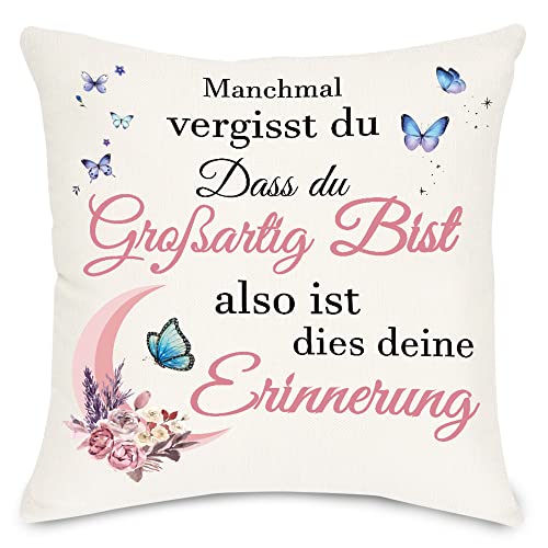 Lightzz Geschenke für Frauen, Freundschaft Inspiration Geschenke, 45 x 45cm Kissenbezug mit Taschen, Geschenk für Beste Freunde Mädchen Schwester Kollegen von Lightzz