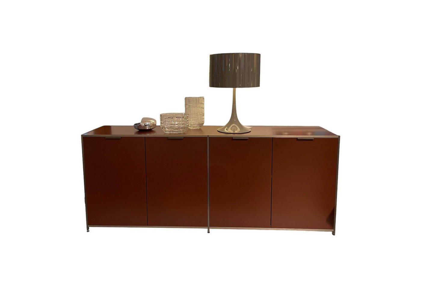 Ligne Roset Sideboard Sideboard Sideboard Dita 4 Türen Lack Braun Acajou Ligne Roset Sideboard Sideboard Sideboard Dita 4 Türen Lack Braun Acajou von Ligne Roset