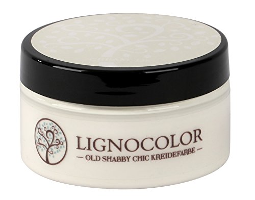 Lignocolor 100ml Kreidefarbe Shabby Chic Lack Landhaus Stil Vintage Look Chalky finish (Cream 138) von Lignocolor